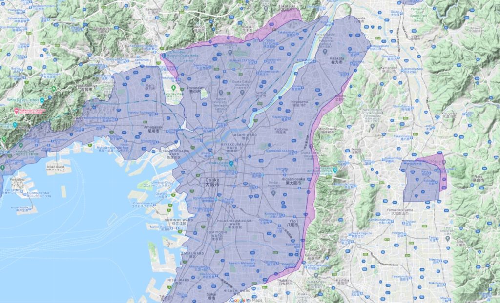 ウーバーイーツ 大阪 拡大 エリア 大阪東部