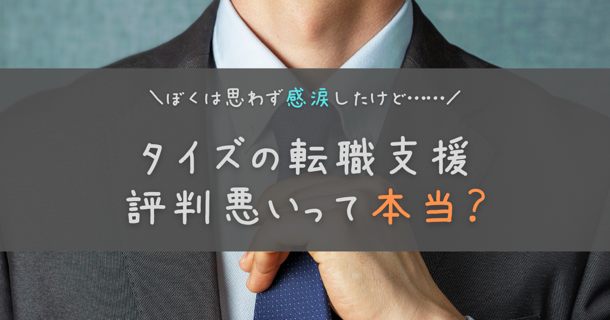 タイズの転職支援、評判悪いって本当？【登録した体験談あり】